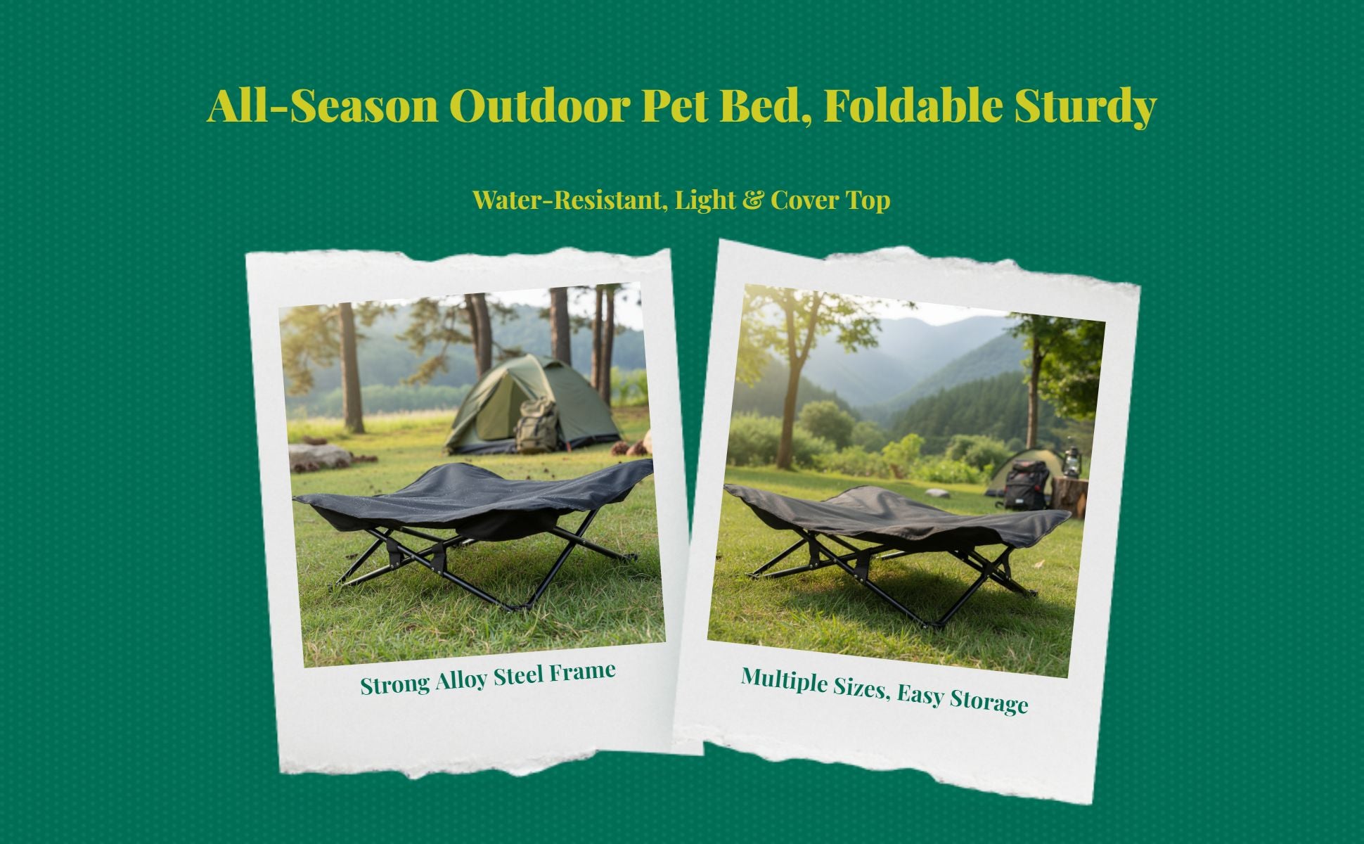Waterproof raised pet bed