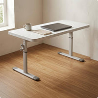 Manual Height-Adjustable Desk Wide Base Feet Hand Crank Desk
