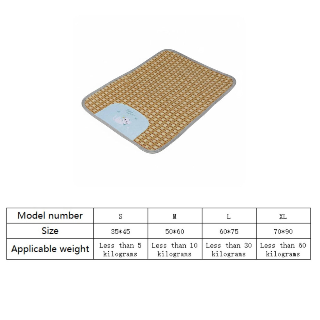 Woven Pet Cooling Mat Non-Slip Summer Pet Sleep Mat for Dogs, Cats