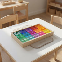 Acrylic Building Blocks Cognitive Learning Sensory Color Board Colorful Transparent Color Blocks for Preschool, Classroom