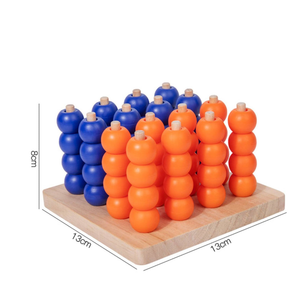 Wooden Four in a Row Educational 3D Four in a Row Game 2 Player Rivalry Challenge 4 Game for Kids, Families
