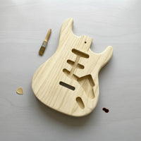 S and T Style Guitar Body Sanded Unfinished Guitar Body Polished