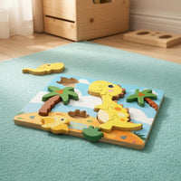 Shape-Matching Puzzle Educational Wooden Shape Puzzle Board Fine Motor Skills