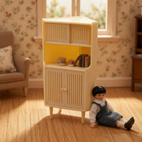 Miniature Corner Cabinet Triangular Top Corner Storage Cabinet Model Accessible