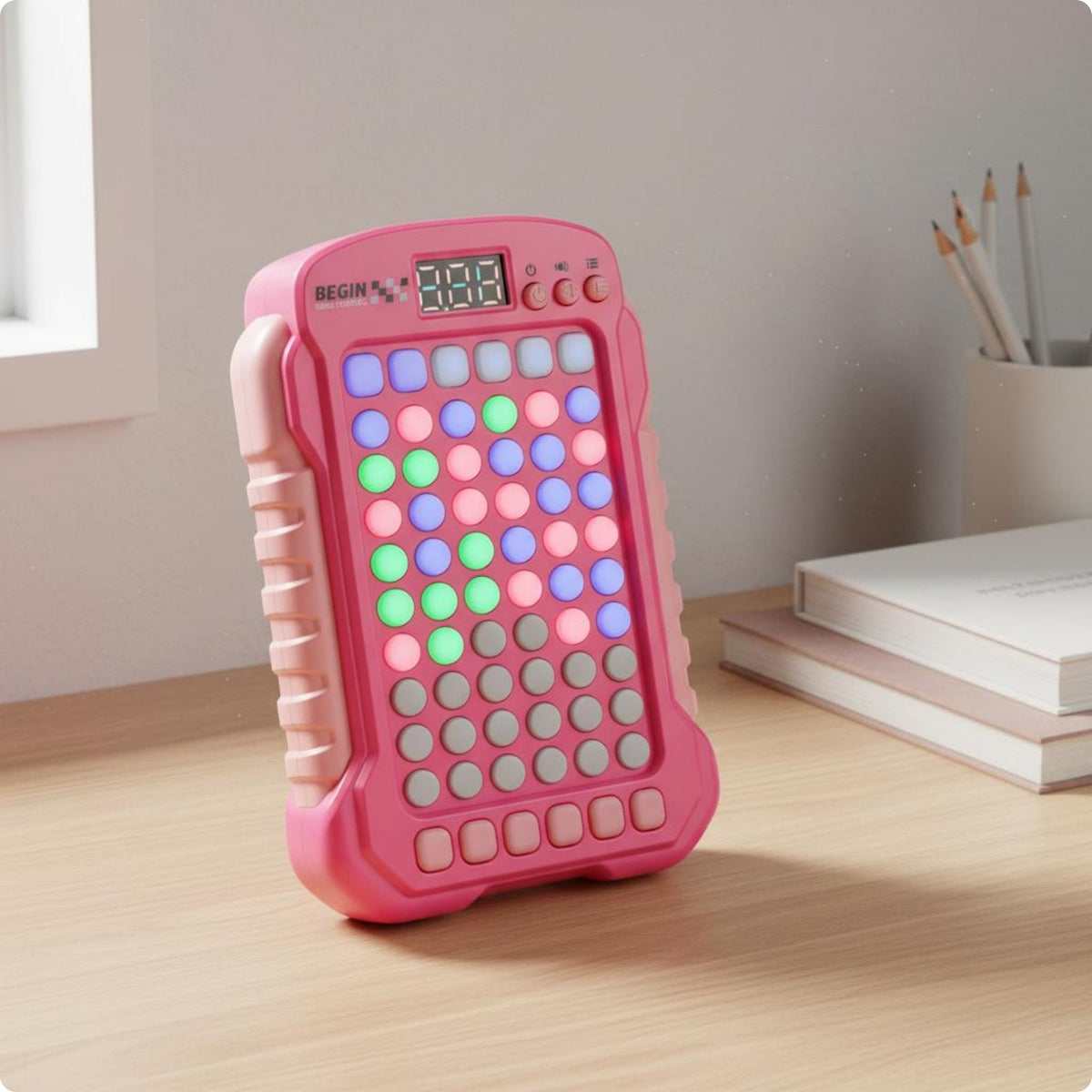 Battery Powered Brain Teaser Game Sensory Play Push Game Machine Sound Effects