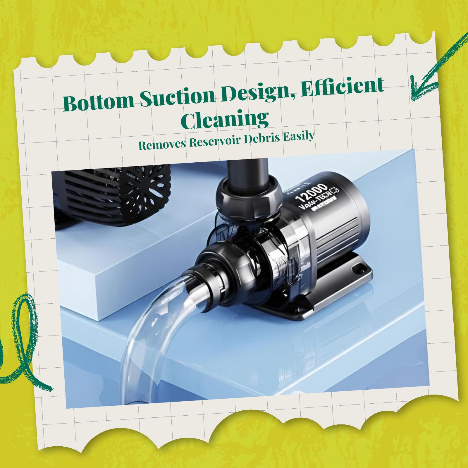 Ultra-Quiet Submersible Pump for Aquariums & Ponds