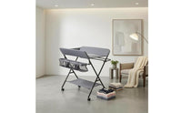 Adjustable Height Changing Table Textile Shelf Foldable Changing Table Wheeled