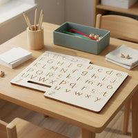 Wooden Alphabet Tracing Board Early Education Educational Toy for Preschool