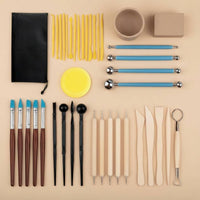 38 Pieces 38 Piece Clay Modeling Kit Includes Storage Case for Artists, Students