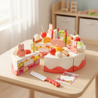 Pretend Birthday Cake Set Cuttable Slices Pretend Birthday Cake Realistic Design