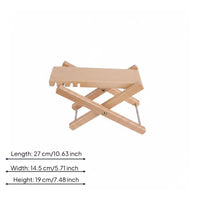 Guitar Footrest Natural Wood Finish Music Accessory Metal Support Rods