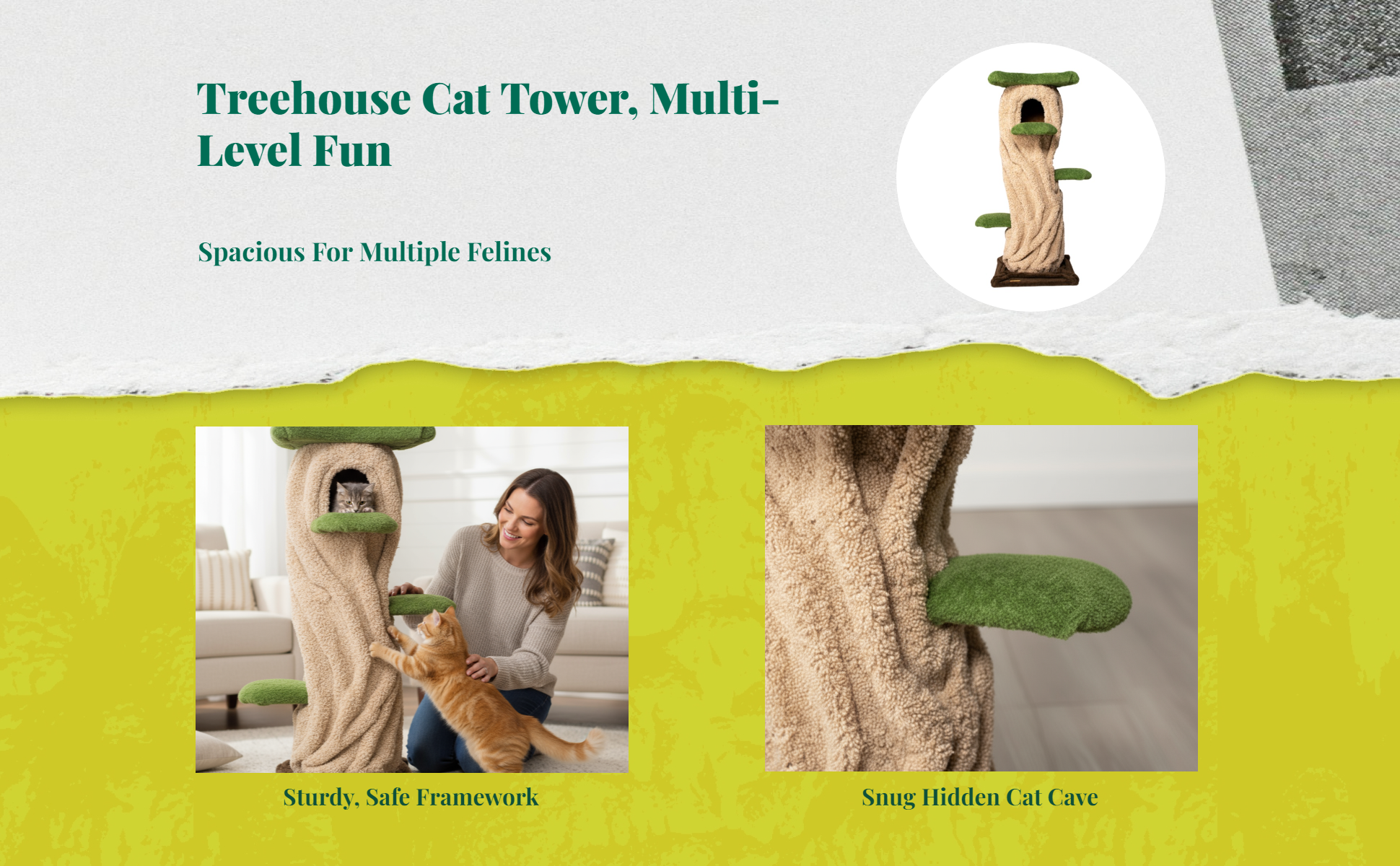 Cat tree with condo