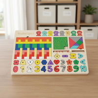 Wooden Tangram Game Multifunctional Tangram Game Board Early Math Skills