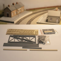 Station Pedestrian Bridge with Stairways 1:87 for Hobby Builders