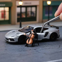 1/64 Scale Miniature Figures Micro Photography Prop Miniature Resin Figures Scene Decoration 1/64 Scale Figure Set for Diorama