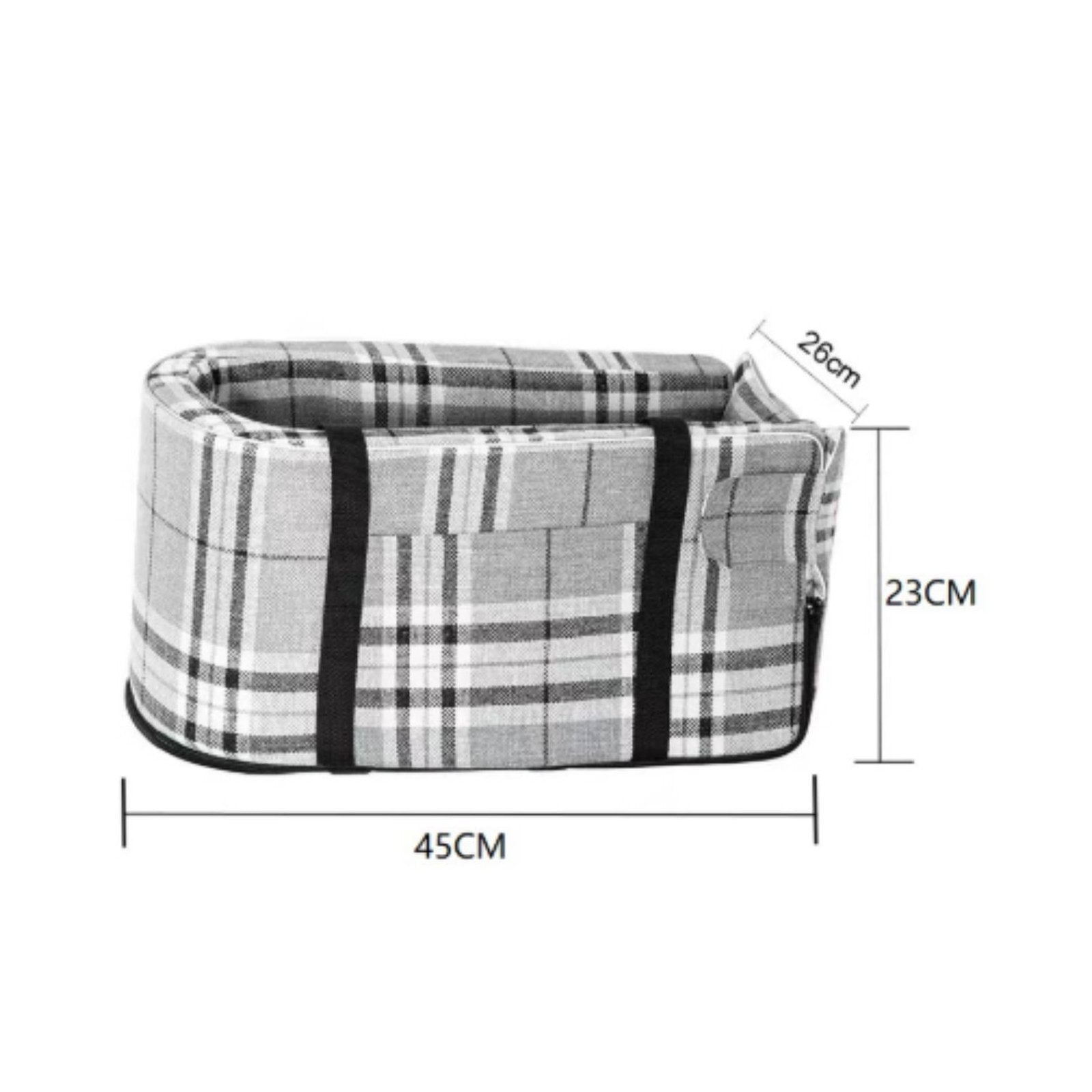 Car Console Pet Seat Foldable Mid-Section Console Dog Bed Versatile-Use Design