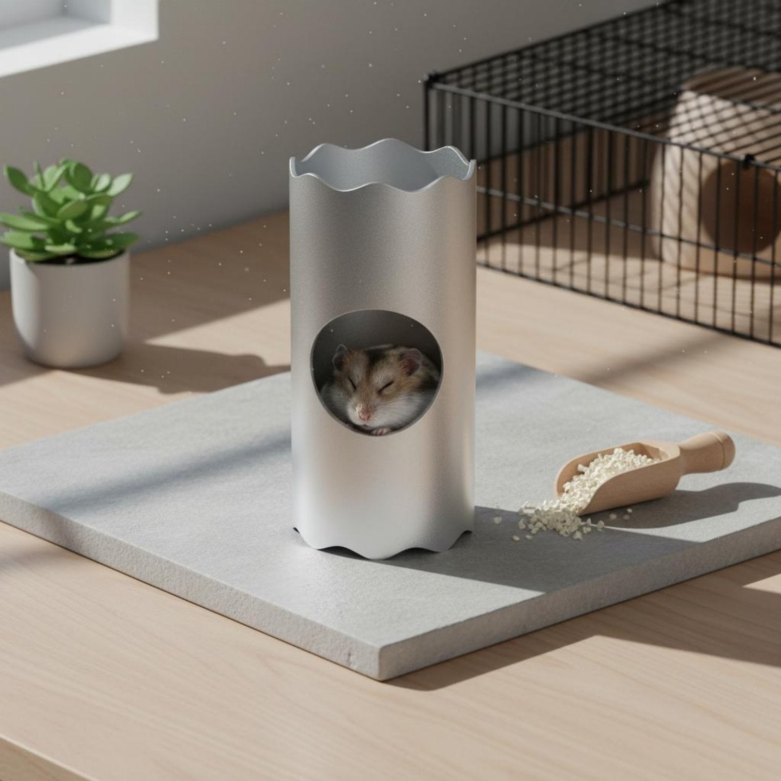 Hamster Cooling Tunnel Reusable Aluminum Cooling Hideout Easy to Clean