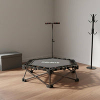 Foldable Fitness Trampolines Quiet Foldable Mini Trampolines High Weight Capacity Indoor Jumping Bouncer for Adults, Kids