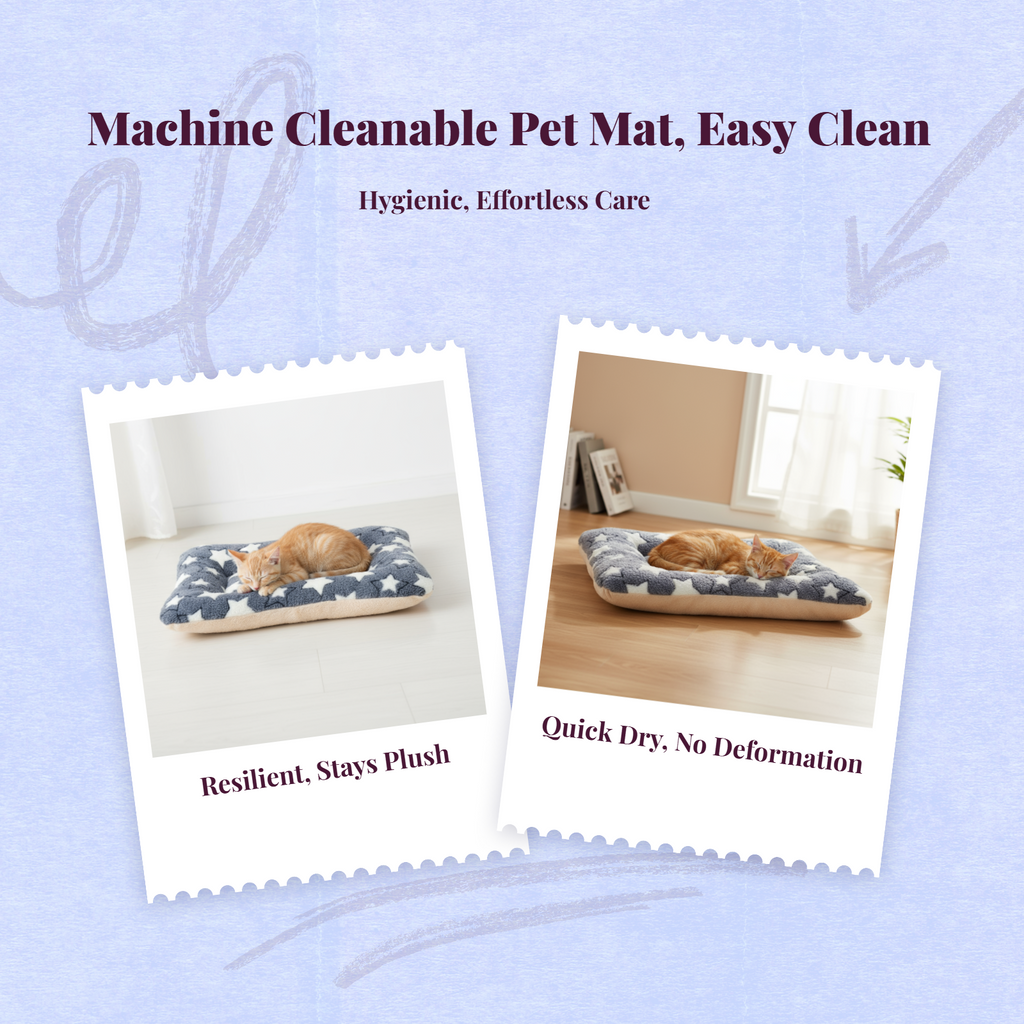 Automatic Heating Pet Bed Mat, Non-Slip, Washable, Gray