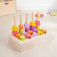 Color and Shape Sorting Activity Sanded Edges Pattern Matching Block Game Color Matching Activity Long-Lasting Wood Construction