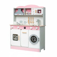 Wooden Play Kitchen Set Parent-Child Interaction Wooden Play Kitchen Colorful Children's Playthings for Kids