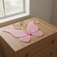 Butterfly Wings and Elf Ears Set Elastic Shoulder Straps for Party, Girls, Women