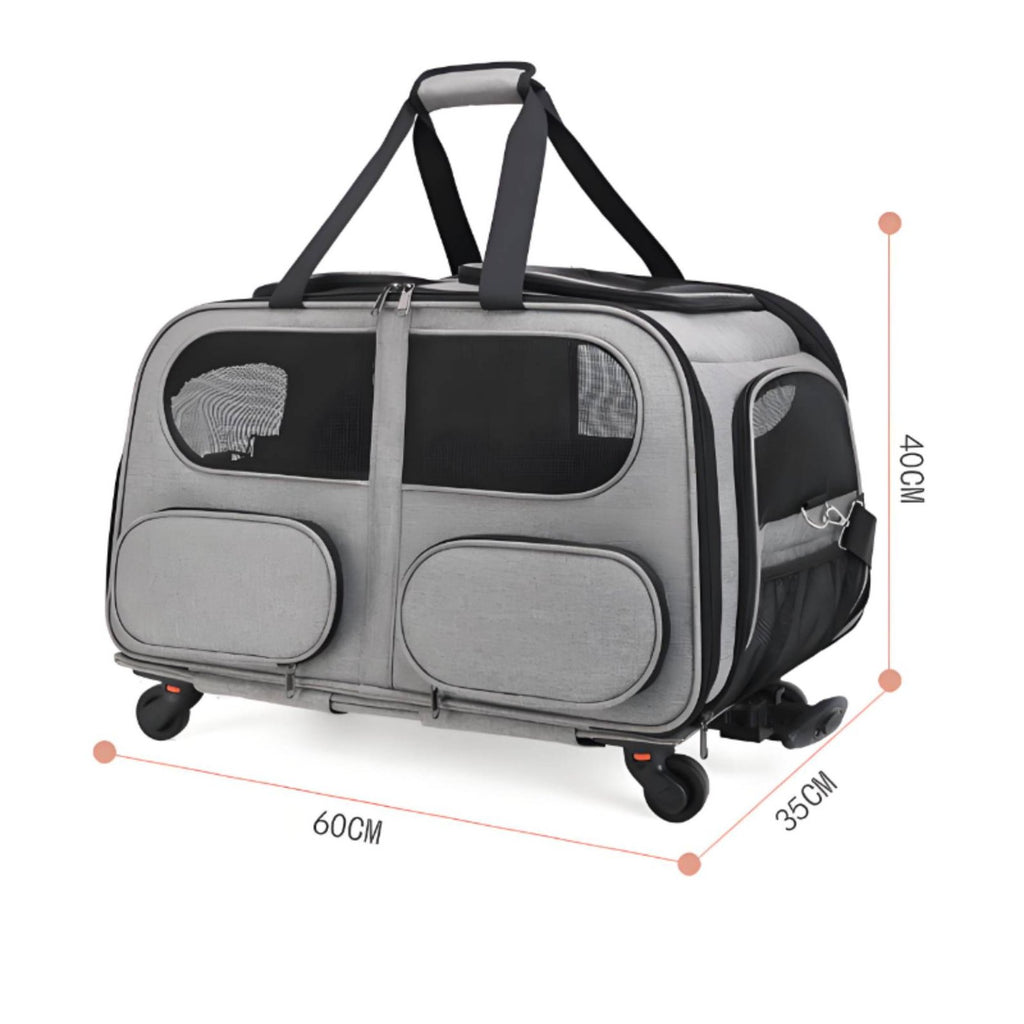 Pet Trolley Case Portable Pet Suitcase Ventilation System for Cats