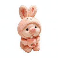 Tea Pig Plushie Cute Design Pig Plushie Cuddly for Bedroom, Girls, Couples