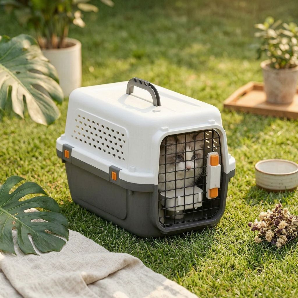 Hard-Shell Pet Carrier Portable Hard Sided Pet Carrier Sturdy