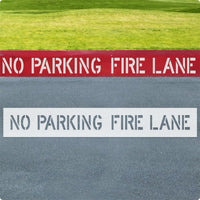 No-Parking Fire Lane Stencil Flexible Fire Lane Stencil Precise Cutouts