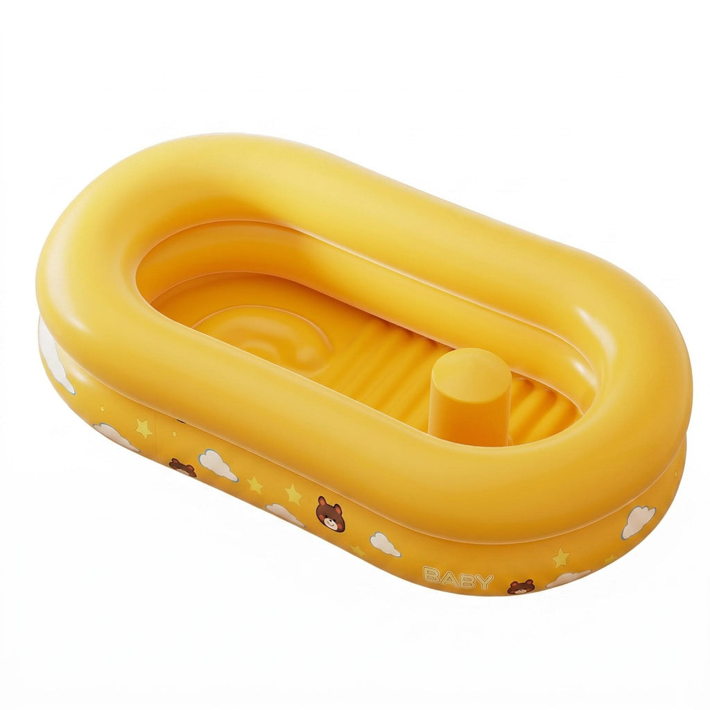 Inflatable Baby Bathtub Printed Inflatable Baby Tub Travel Friendly for Babies