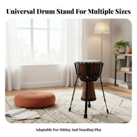 African Drum Stand Universal Fit African Hand Drum Stand Adjustable Height Percussion Hardware for Beginners, Stage Performance, Studio Audio Capture