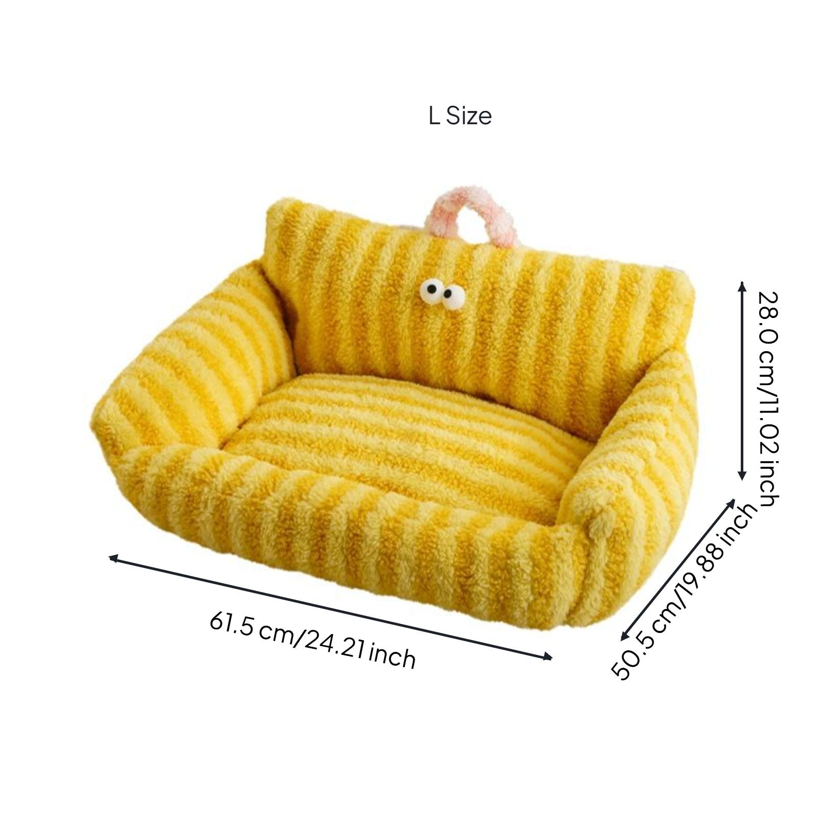 Washable plush cat or dog bed, warm indoor sofa mat for pets