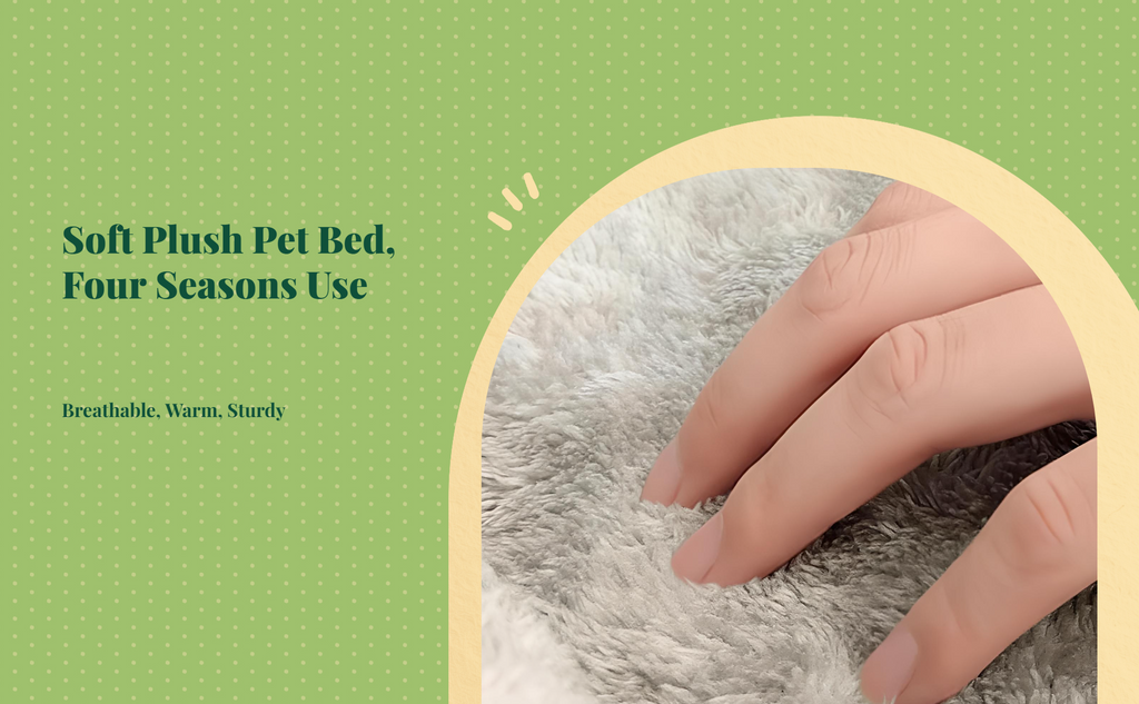 Dog Bed, Cat Bed, All-Season Pet Bed, machine cleanable, soothing, calming, soft padding for small, average, and large dogs and felines