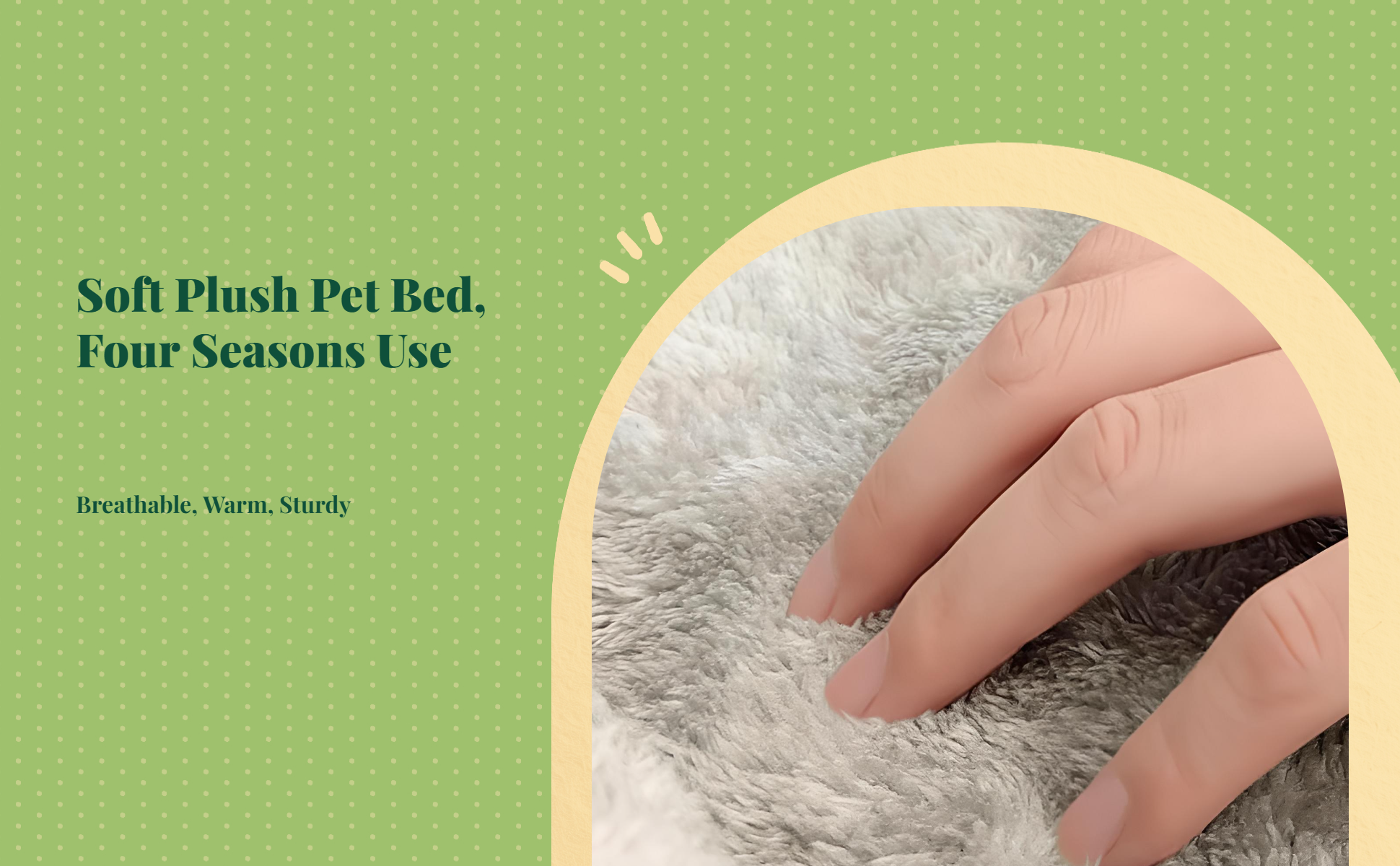 Dog Bed, Cat Bed, All-Season Pet Bed, machine cleanable, soothing, calming, soft padding for small, average, and large dogs and felines