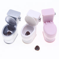 Dollhouse Toilet Realistic Design Miniature Toilet Lightweight