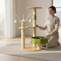 Cat Climbing Structure Hanging Toys Animal Furniture Stable Base