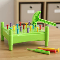 Kids Hammering Nail Game Educational Young Child Pounding Peg Toy