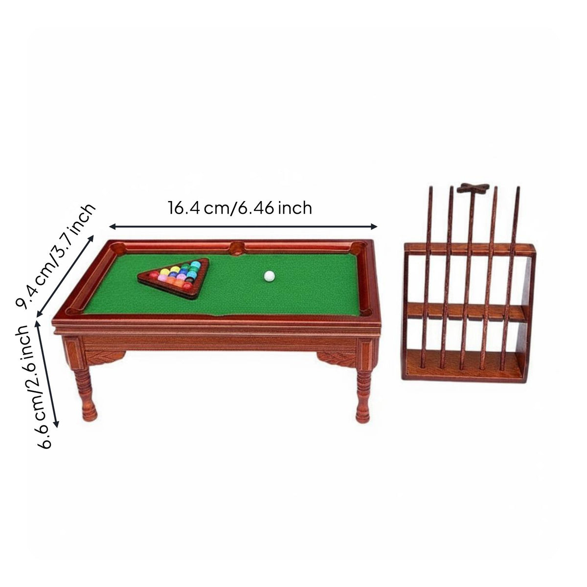 1:12 Scale Billiard Table Refined Workmanship for Scene Setting