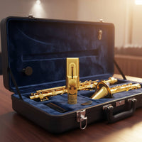 Gold Plated Brass Saxophone Mouthpiece Clear Tone B and B Soprano Saxophone