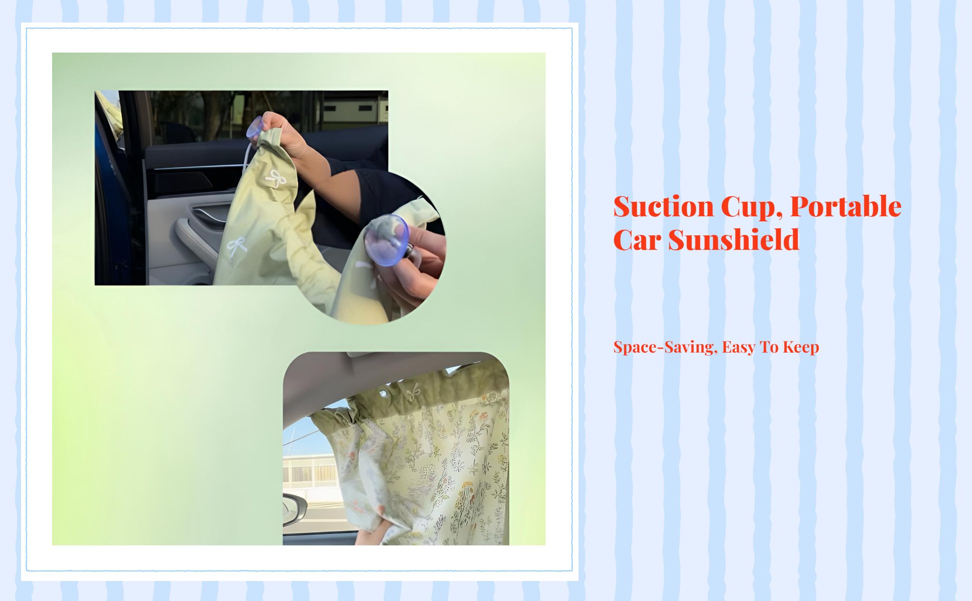 Car window sun shield cover, sunlight protection privacy screen, infant side window sun protection, easy installation