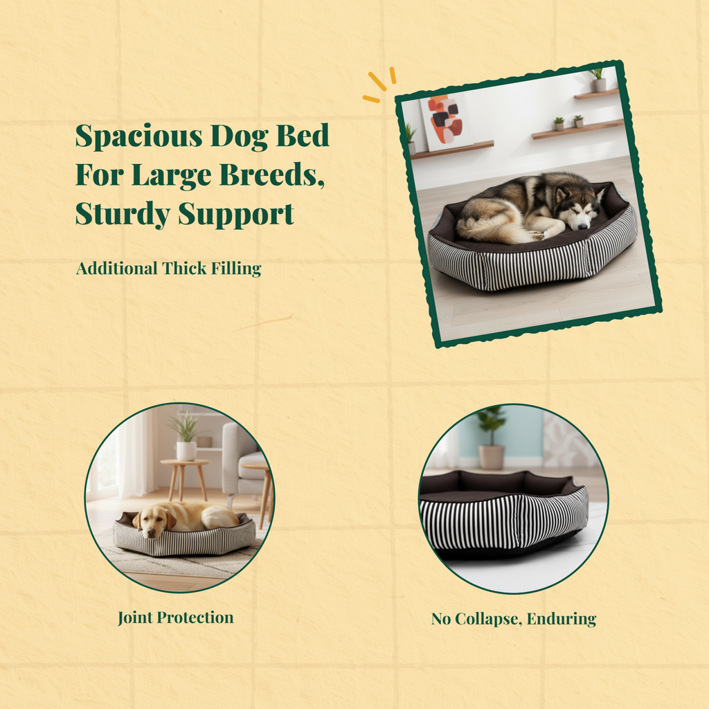 Orthopedic Dog Bed Removable Cover Non-Slip All Seasons
