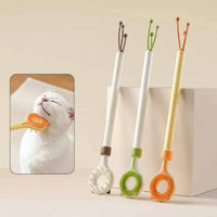 Telescopic Feline Brush Extendable Handle Feline Brush Soft Massage for Home