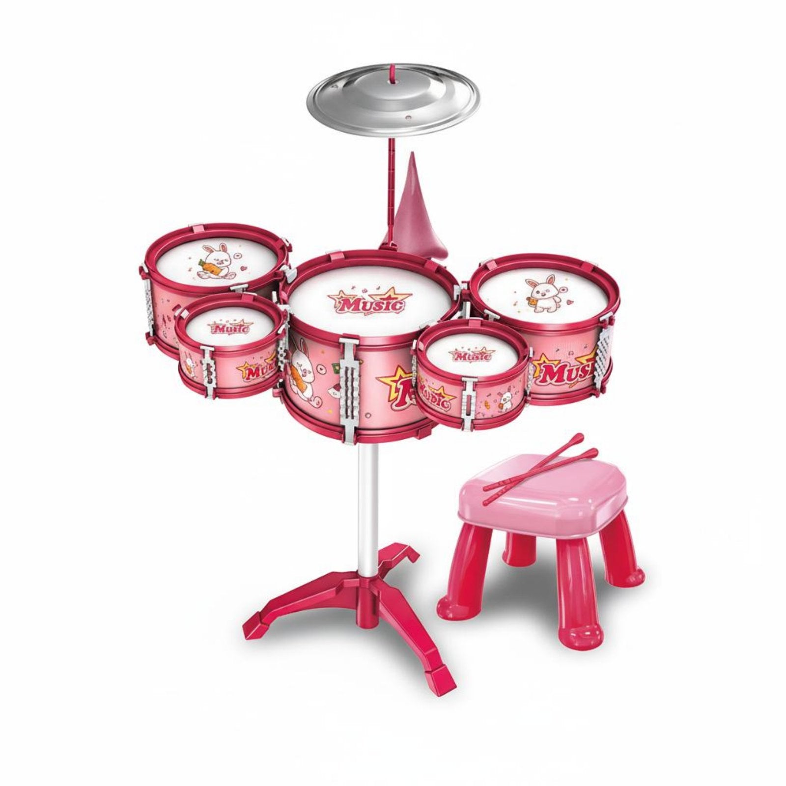 Kids Drum Set Great Gift Toddler Jazz Drum Kit Easy Assembly for Playtime, Boys