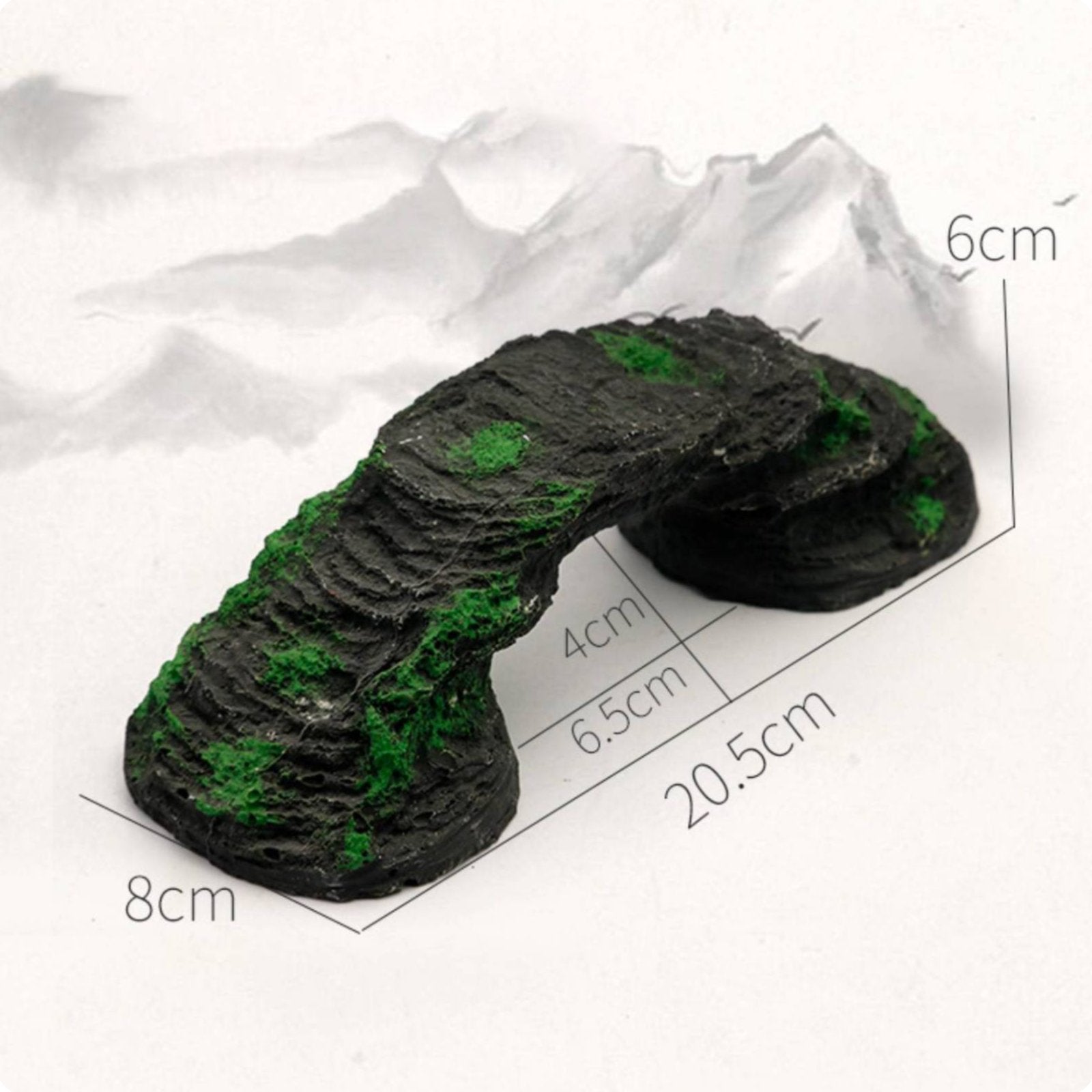 Turtle Basking Ramp Realistic Design Resin Aquarium Bridge Artificial Rock Arch for Reptile Keepers, Aquarists, Vivarium