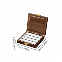 Wood Art Storage Box Compact Slim Art Supply Organizer Box Classic Design