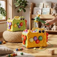 Pound and Play Bench Colorful Peg Hammer Toy Rounded Edges for Children