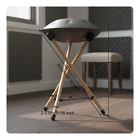Wooden Slit Drum Stand Stable Triangular Structure Handpan Stand for Musicians