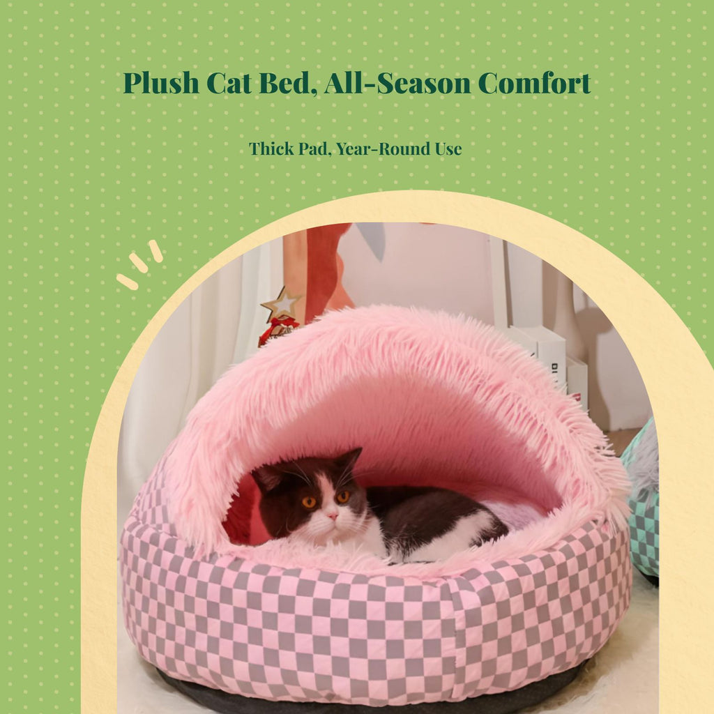 Insulated cat cave bed for warmth
