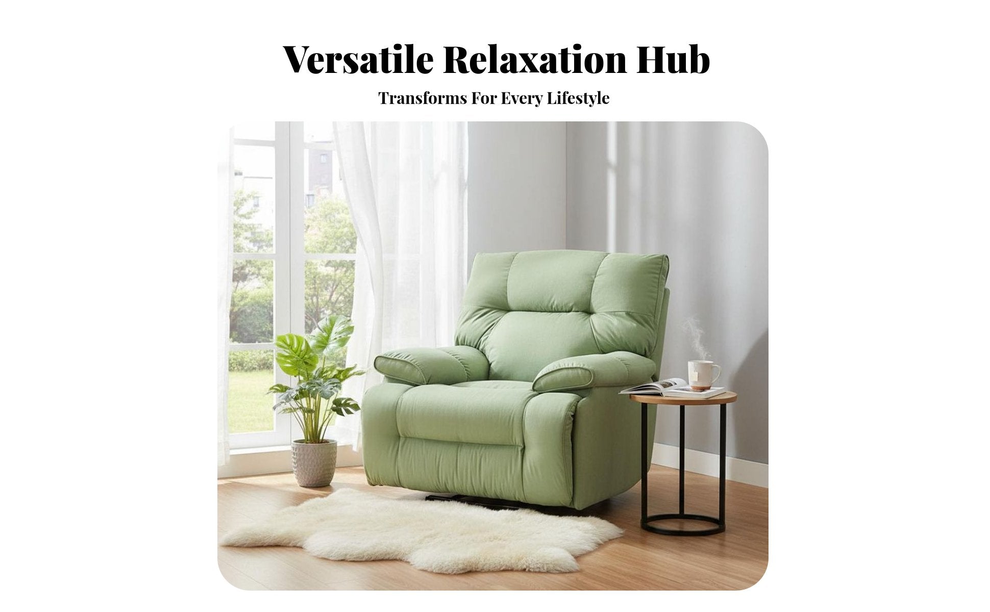 Cushion-LikeLike Design Electric pivot Recliner Gentle Rocking Motion pivot rocking recliner Power Reclining Living Room Furniture Er& movenomic Support for Seniors, Parents, New Mothers, Bedroom, perusing corner, Home available inice, Nursery